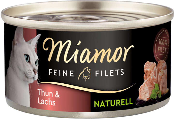 Miamor Katzen-Nassfutter Feine Filets naturelle Thunfisch+Lachs 80 g